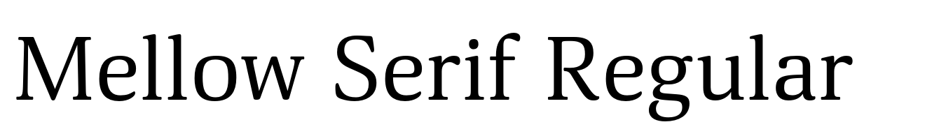 Mellow Serif Regular